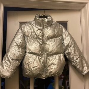 Zara Silver Puffer